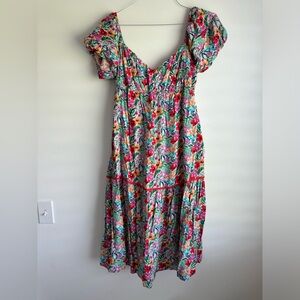 Lost + Wander All Summer Floral Print Midi Dress